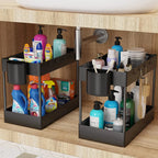 2-Tier Under Sink Sliding Cabinet Organizer